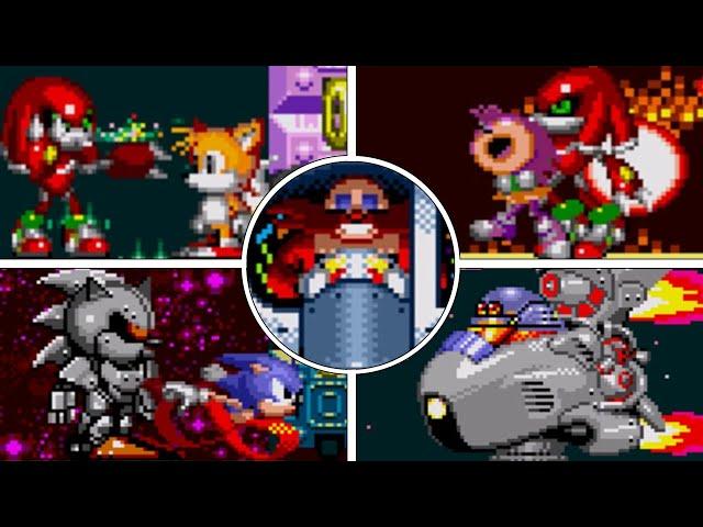 Silver Sonic and Metal Sonic Eggrobo All Bosses (No Damage)