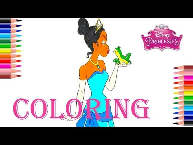 Coloring Pages for Kids Princess TIANNA Fun Activity for Children