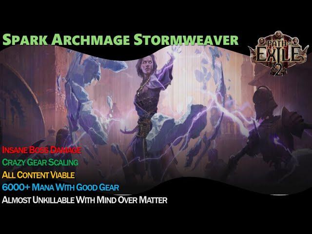 Path of Exile 2 Spark Archmage Stormweaver T16 Breach Waystone  -  MoM CI 6000+mana