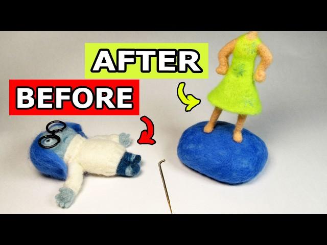 How To Make Needle Felted PEOPLE STAND UP