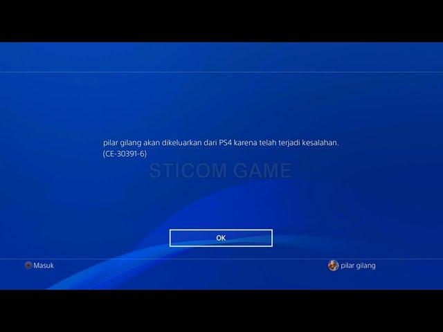 cara mengatasi ps4 error CE-30391-6