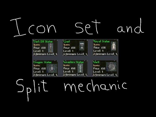 The Icon set and the Split mechanic - Sacred Gold