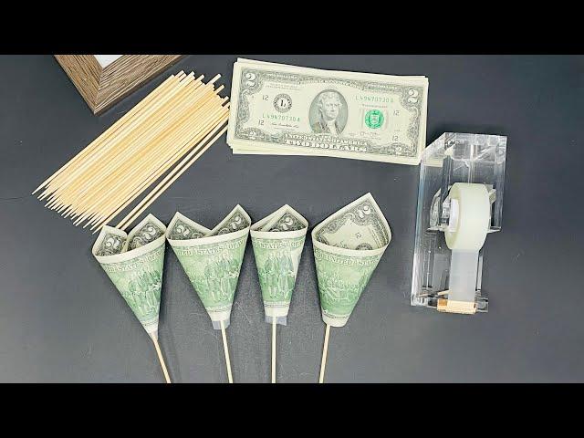 How to fold Bills for Money Bouquet by KK House