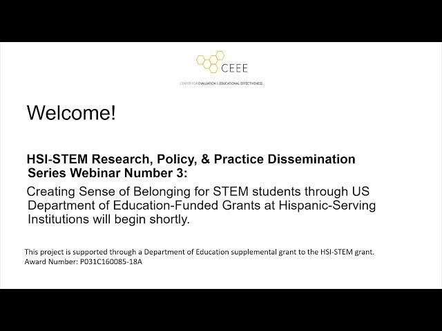 Creating Sense of Belonging for STEM Students through US Dept. of Education-Funded Grants at HSIs