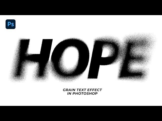 How To Create Grain Text Effect - Photoshop Tutorial