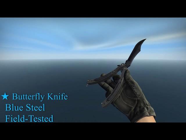 butterfly knife | blue steel | Field tested