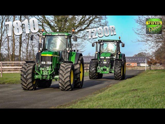 John Deere 7810 & 7290R - SOUND & DRIVING (60FPS)