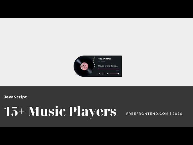 15+ JavaScript Music Players