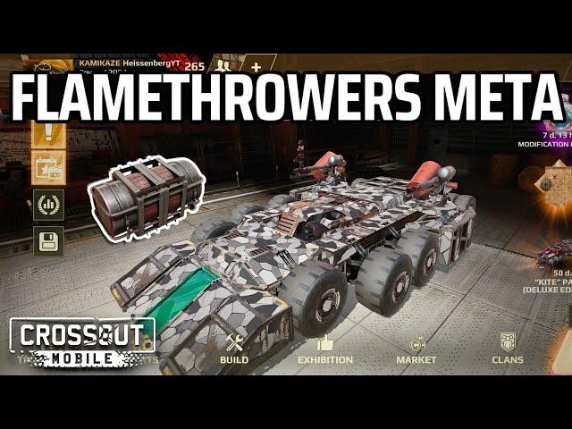 Flamethrowers META! • Firebrew Fuel Tank Module • Crossout Mobile