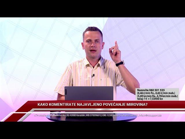 TV REPLIKA 28.08.2024. - KAKO KOMENTIRATE NAJAVLJENO POVEĆANJE MIROVINA?