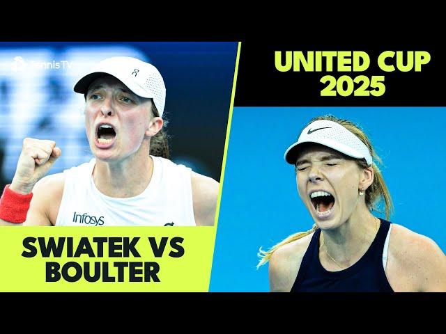 Iga Swiatek vs Katie Boulter EPIC | United Cup 2025 Highlights