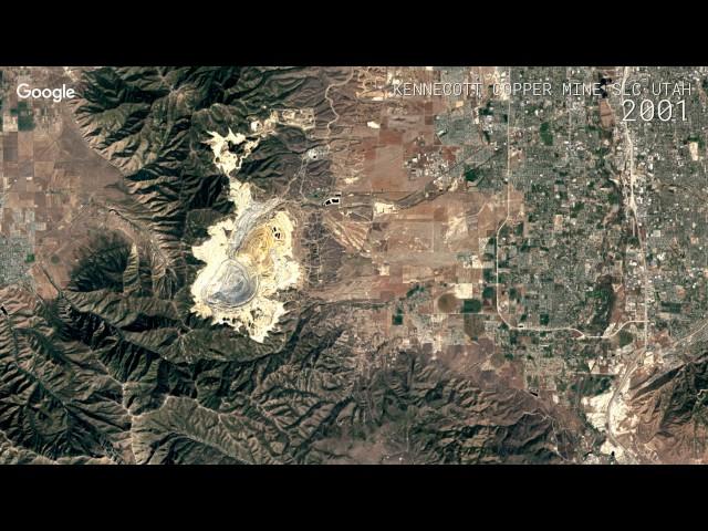 Google Timelapse: Kennecott Copper Mine, Salt Lake City, Utah