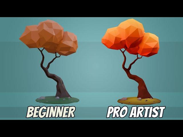 The Secret to Creating Stunning Low-Poly Game Optimized Textures - Blender tutorial