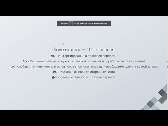 Тема "Веб серверы и протокол передачи гипертекста HTTP.  Методы передачи данных на веб сервер."