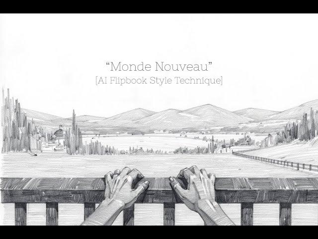 Monde Nouveau - [AI flipbook style animation | Custom FLUX LORA + ComfyUI + Python]