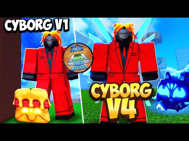 I Fully Awakened Cyborg V4 With ONLY Fruit Notifier (Blox Fruits)