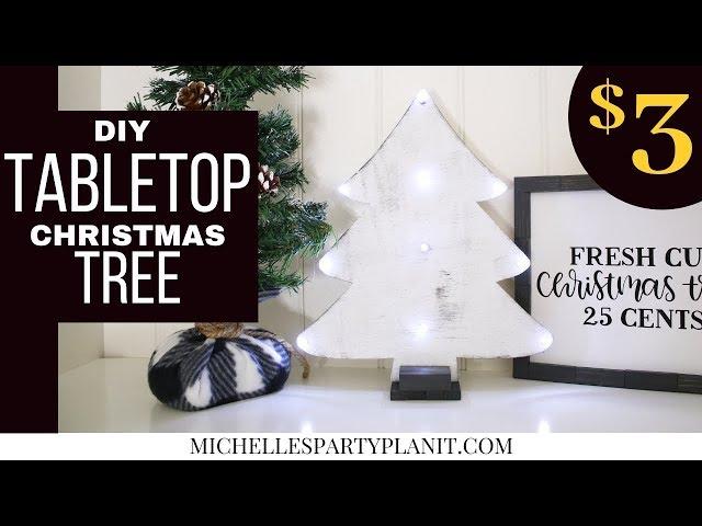 DIY $3 Tabletop Christmas Tree - Dollar Tree DIY - Craft with Me!