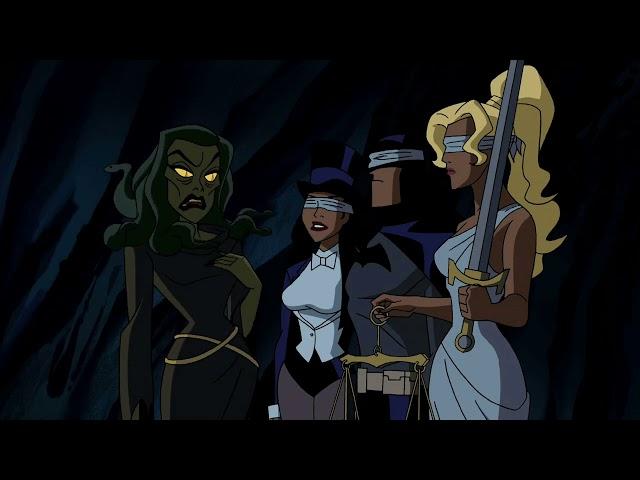 Batman and Zatanna talk to Medusa