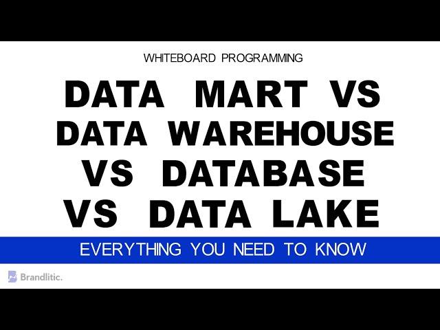 Data Mart vs Database vs Data Warehouse vs Data Lake Explained