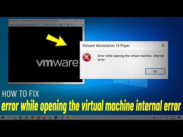 Fix VMware error while opening the virtual machine internal error | How To Solve vmware error