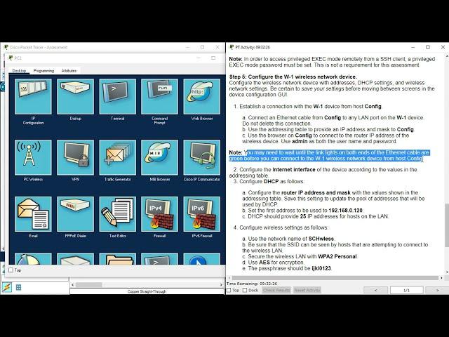 Networking Essentials Practice Skills Assessment PT