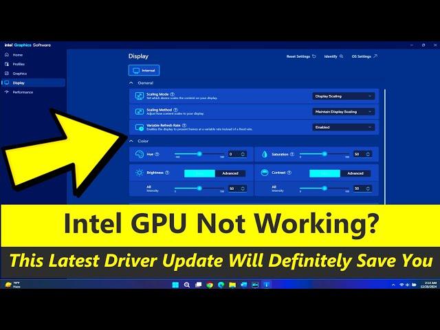 Intel GPU Not Working?  This Latest Driver Update Will Definitely Save You