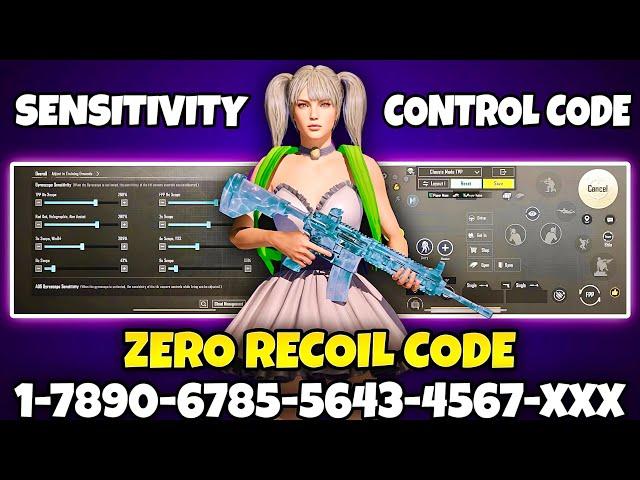 BGMI BEST SENSITIVITY SETTINGS | BGMI SENSITIVITY CODE TODAY | BGMI ZERO RECOIL SENSITIVITY CODE.