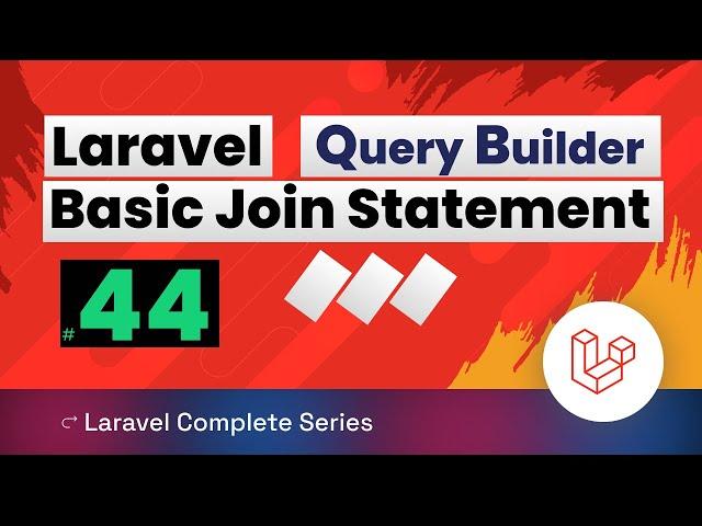 Laravel 10 Tutorial 44 | Query builder - How to create SQL Join Statement in Laravel