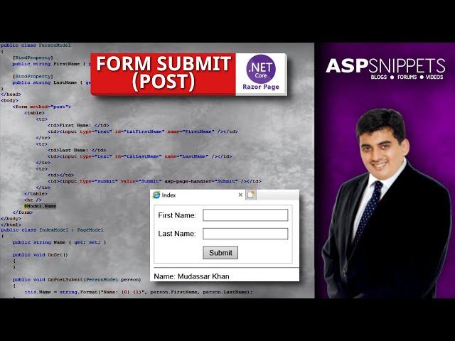 How to Submit (Post) Form in ASP.Net Core Razor Pages