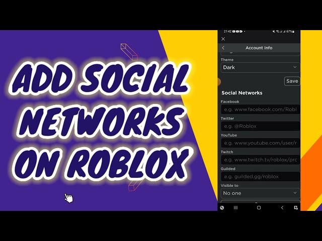 How To Add and Link Social Networks on Your Account On Roblox