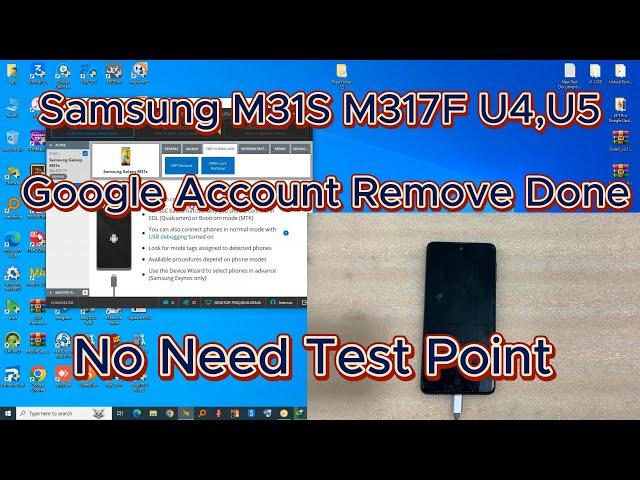 Samsung M31S/M317F U4 U5 Google Account Bypass Version 12/13Done With Chimera 2024 No Need TestPoint