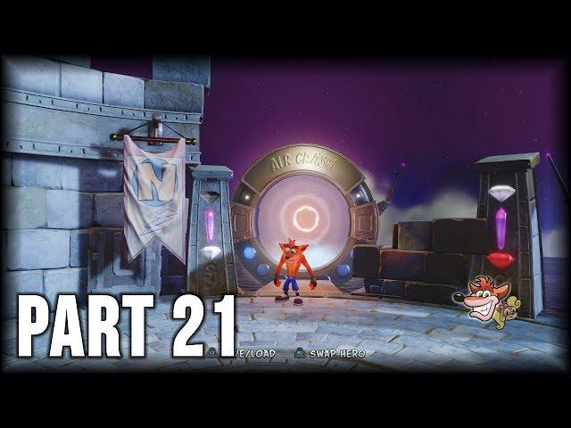 Crash Bandicoot 2 (N. Sane Trilogy) - 100% Walkthrough Part 21 [PS4] – Air Crash (Clear Gem 1)