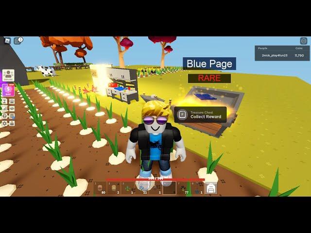 Open Treasure Chest & Get Blue Page [RARE] in Roblox : Islands  [FLOWERS!]