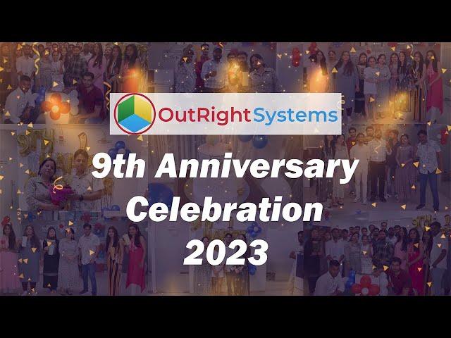 Celebrating 9th office anniversary | OutRight Systems | Completed 9 Years of OutRight’s Journey