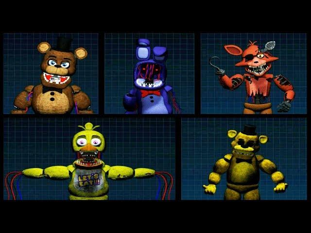 Five Nights Before Freddy's 2 - All Animatronics / Extra Menu