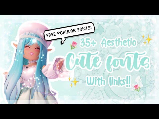 POPULAR CUTE AESTHETIC FONTS  *with links  | Aquaberii 