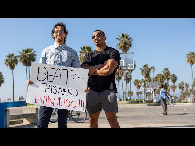 Can You Beat This Nerd at Arm Wrestling in Venice Beach?