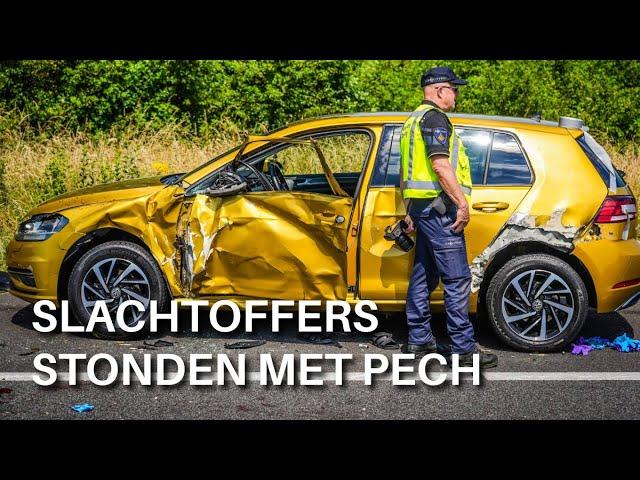 Twee doden A73: slachtoffers stonden op vluchtstrook