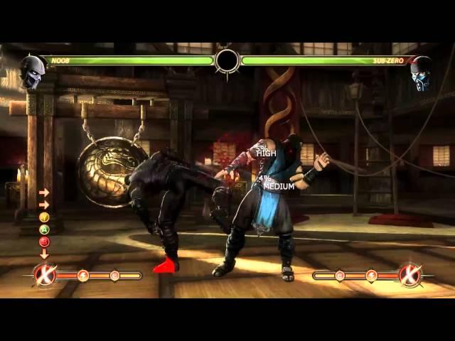 Mortal Kombat 9 - Noob Saibot комбо урок