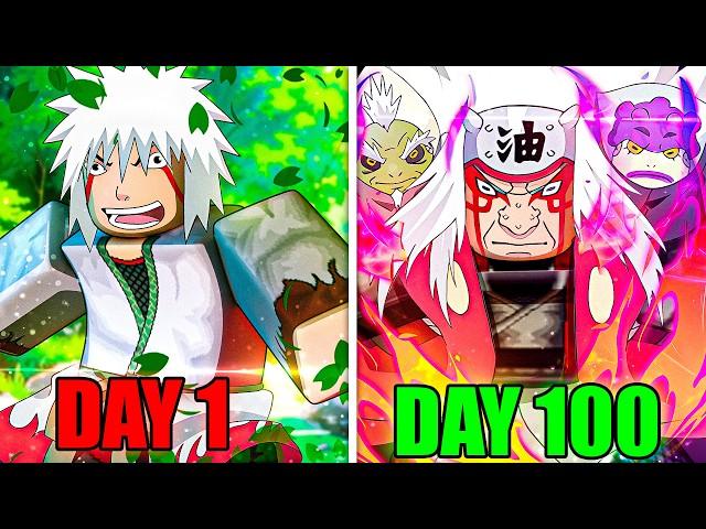 Spent 100 days Going From Noob To JIRAIYA In Shindo Life! Rellgames Shinobi Life 2