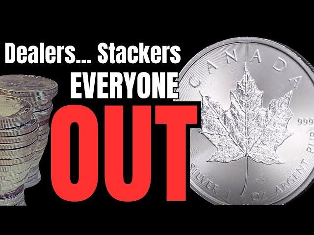 Dealers, Stackers, EVERYONE’S GETTING OUT - the days of silver bullion ARE OVER