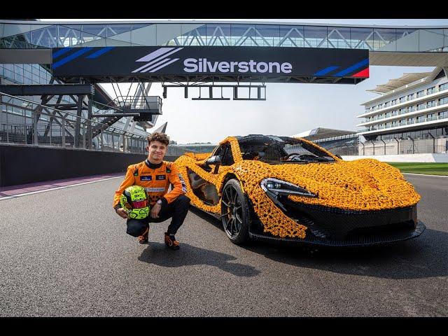 Lando Norris Takes on Silverstone Circuit in a Life-Size LEGO Technic McLaren P1 (Part 1)