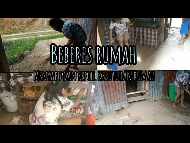 BEBERES RUMAH | menyapu dan refill barang kebutuhan rumah | bunaa shareen