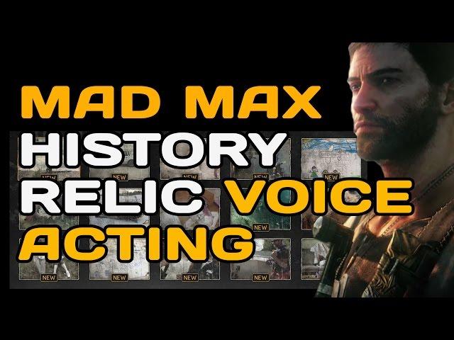 Mad Max History Relic Voice Acting | All Historic Relic Voiced Lines | Bren Foster