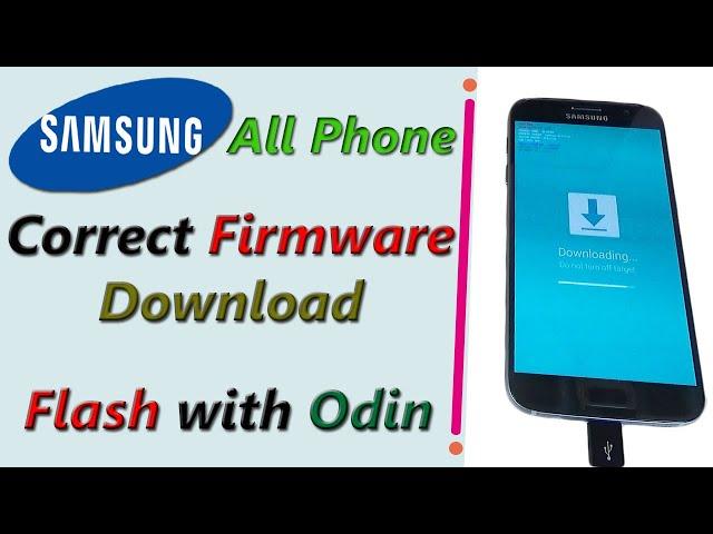 Install And Flash Samsung Android Phone Firmware System |  How to Use Odin Download and Install