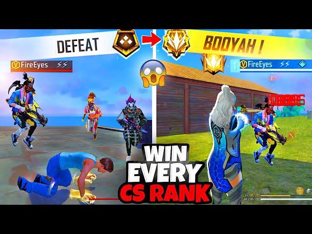 How To Win Every CS RANK With Random Players || Free Fire Pro Tips And Tricks || FireEyes Gaming