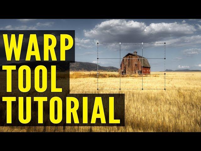 how to use the Photoshop WARP tool to correct lens distortion without cropping your photo