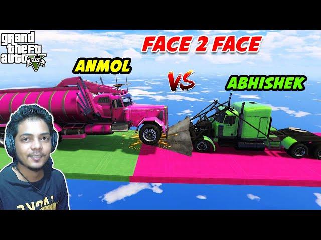 GTA 5 | FUNNY FACE TO FACE RACE WITH @AbhishekkzGaming @sachingamingtv8251 | ANMOL GAMEX