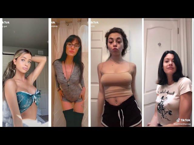 NO BRA VERSION  TOP TEN TIKTOK DANCE NoBraChallenge Braless Girls