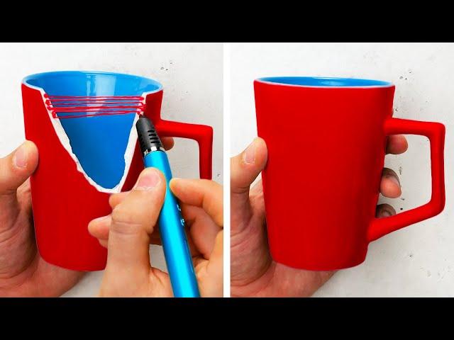 3D PEN CAN FIX YOUR LIFE || 36 REUSE AND RECYCLE CRAFTS AND DIYs || DIY Helicopter And BBQ Grill